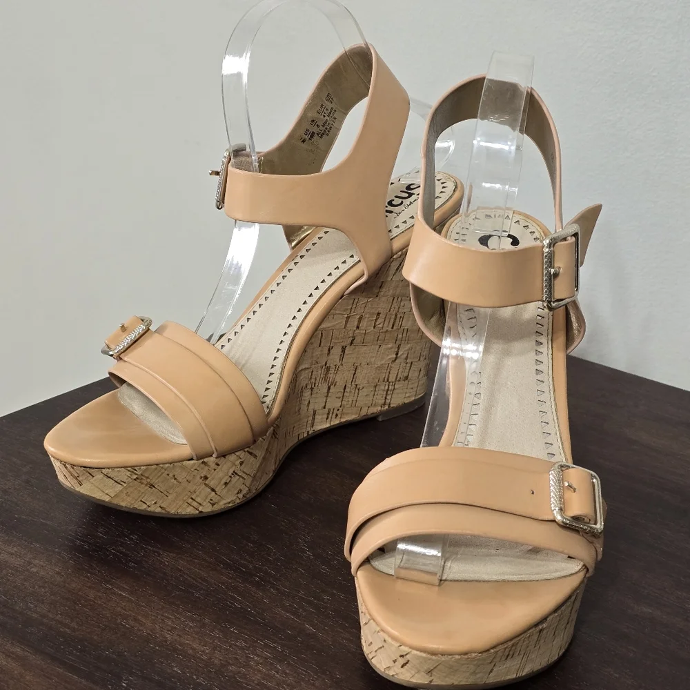 Circus By Sam Edelman Raquel Cork Wedge Sandals Women's Size 10M - Picture 5 of 12